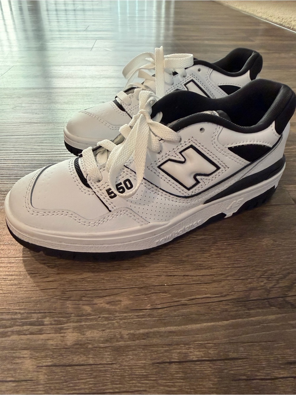 New Balance 550 Sneakers - White and Black